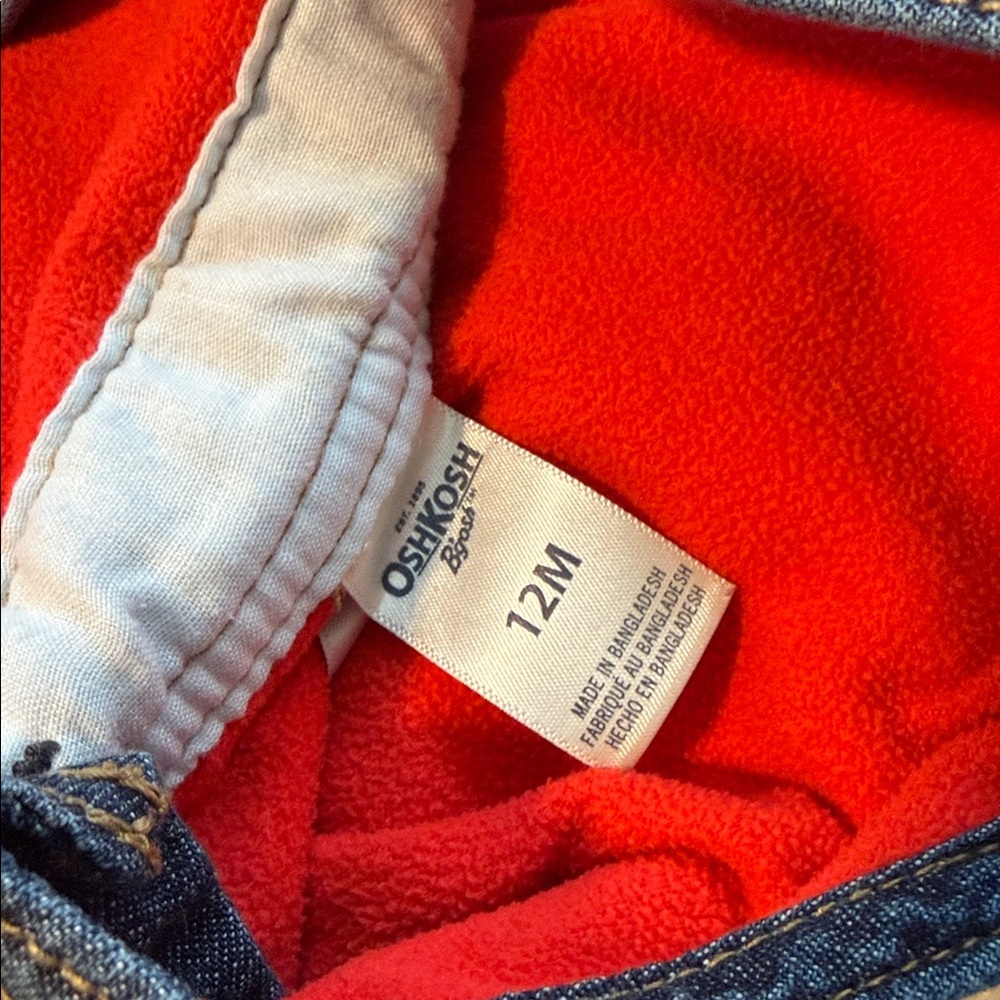OshKosh B'gosh Overall with 2 button down shirts. - Picture 3 of 8